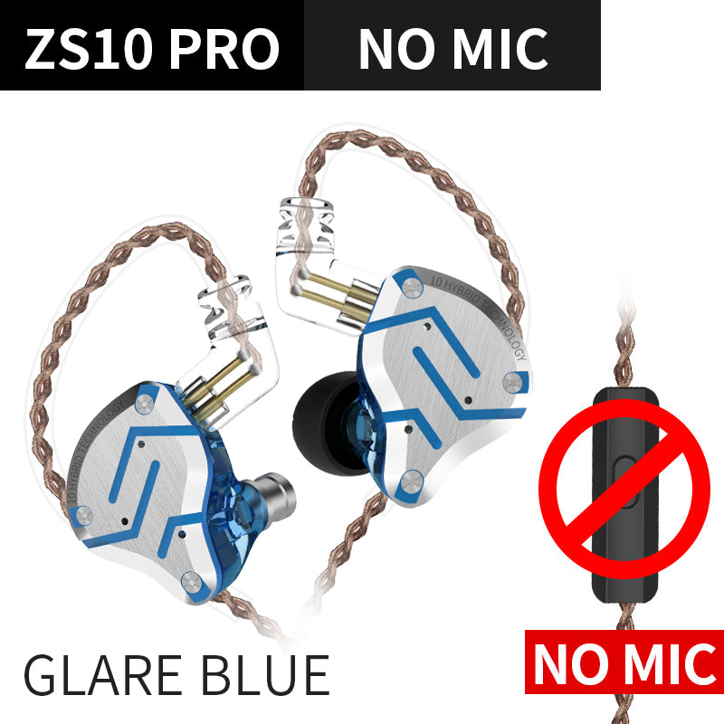 Audífonos Kz Zs10 Pro X Sin Micrófono Monitores In Ear Hifi